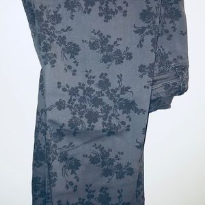 Old Navy Gray Floral Jeans
